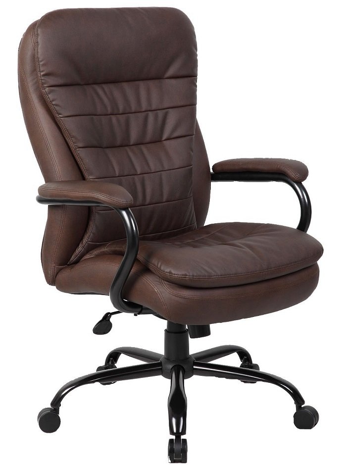 Boss Office Products B991-BB Heavy Duty Double Plush LeatherPlus Chair