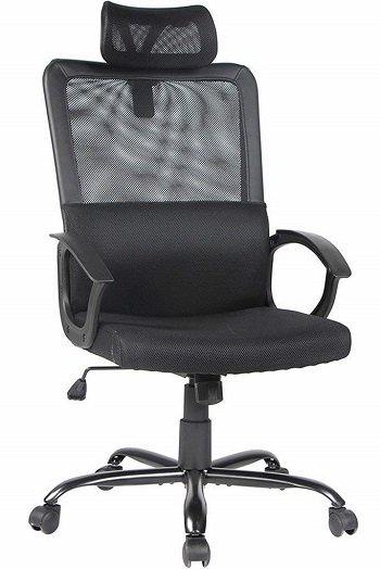 Ergonomic Office Chair Adjustable Headrest Mesh