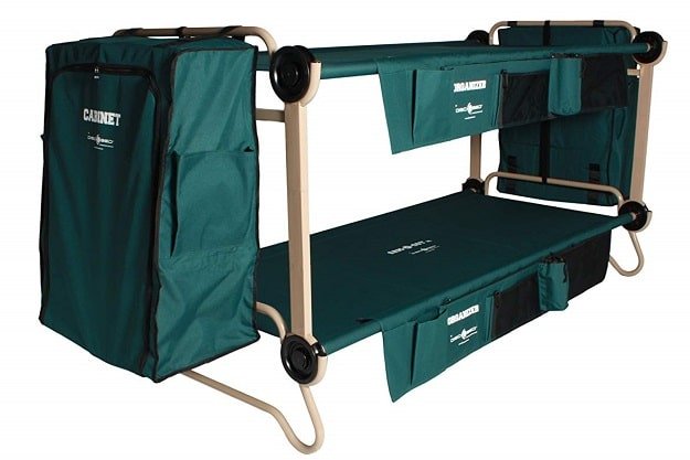 Disc-O-Bed Cam-O-Bunk Cot with 2 Organizers