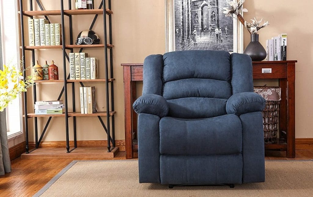 NHI Express Addison Large Contemporary Microfiber Recliner